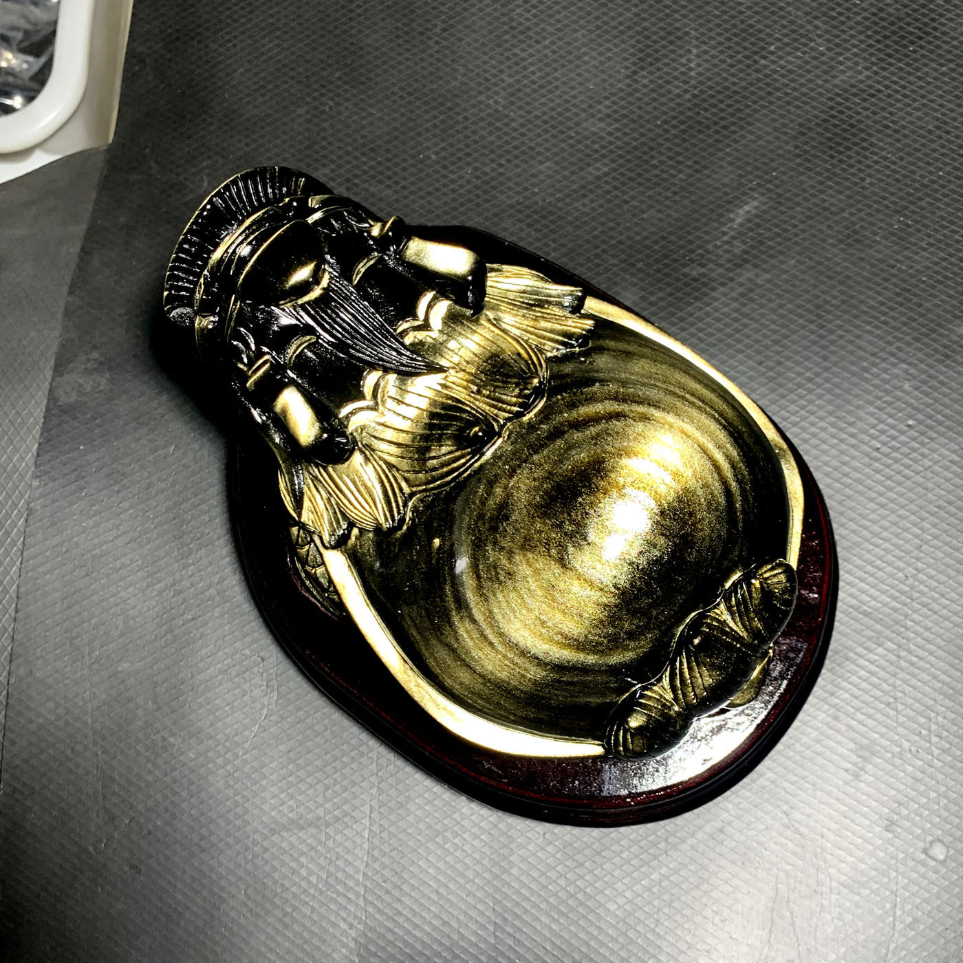 猫眼光水玉冰魄天然金曜石龙龟摆件黑曜石家居店铺乔迁礼品实物