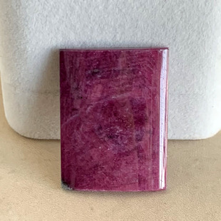 天然红宝石方牌吊坠 毛衣链 挂件 项坠 平安无事牌可镶可打孔串绳