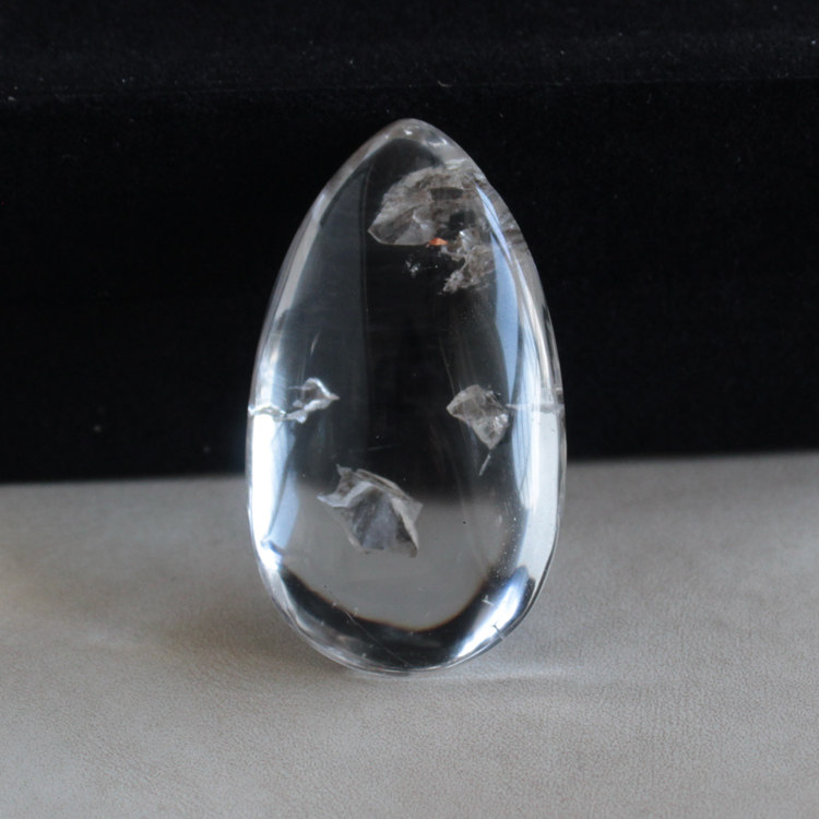 水玉冰魄天然白水晶水滴吊坠 石中石晶中晶水晶共生矿毛衣链 项坠