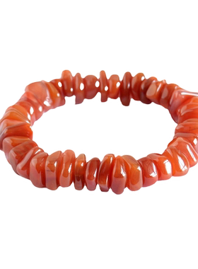 天然南红玛瑙不规则随形手链