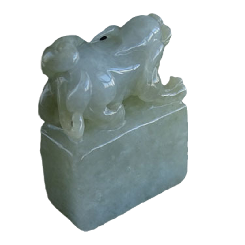 天然翡翠A货印章缅甸玉料实物