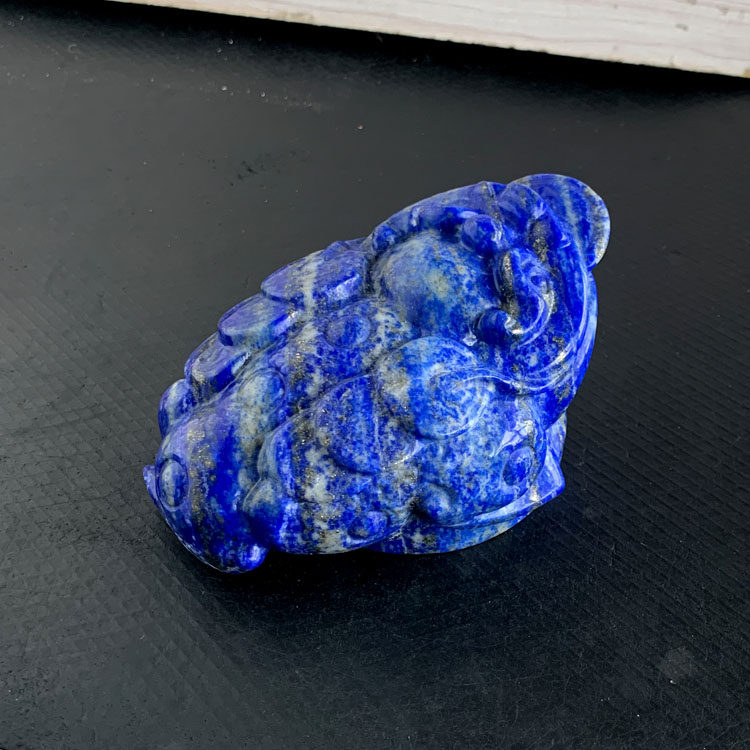 天然青金石金蟾摆件三脚蟾把玩