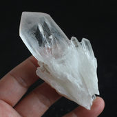 水玉冰魄天然骨干白水晶把玩白晶簇原矿小摆件原石手把菠萝晶柱