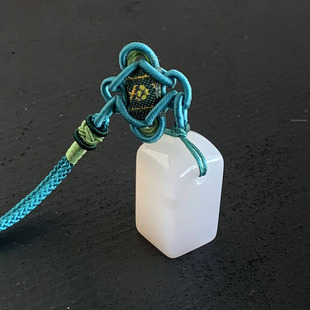 天然白玛瑙印章水草花章料红绿玛瑙方章随身印闲章书画首尾打孔绳