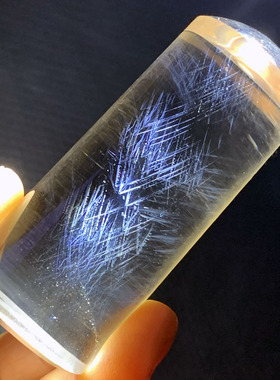 天然白水晶印章大号蓝针圆章私章书画隐形的翅膀步步高刻字步步高