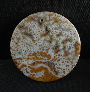 水玉冰魄天然海洋碧玉 項(xiàng)鏈項(xiàng)墜 玉髓瑪瑙吊墜 圓形毛衣鏈