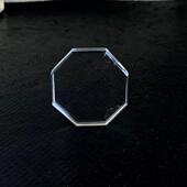 水玉冰魄天然白水晶吊坠八角形项链送绳清透八边形挂件实物八卦