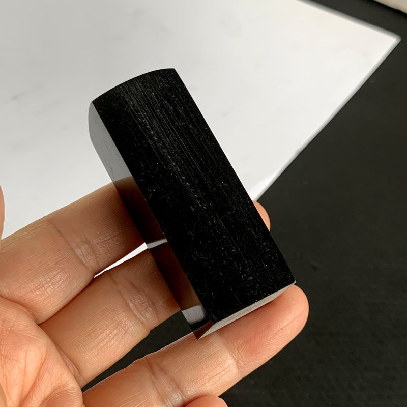 天然牛角印章方章压制牛角