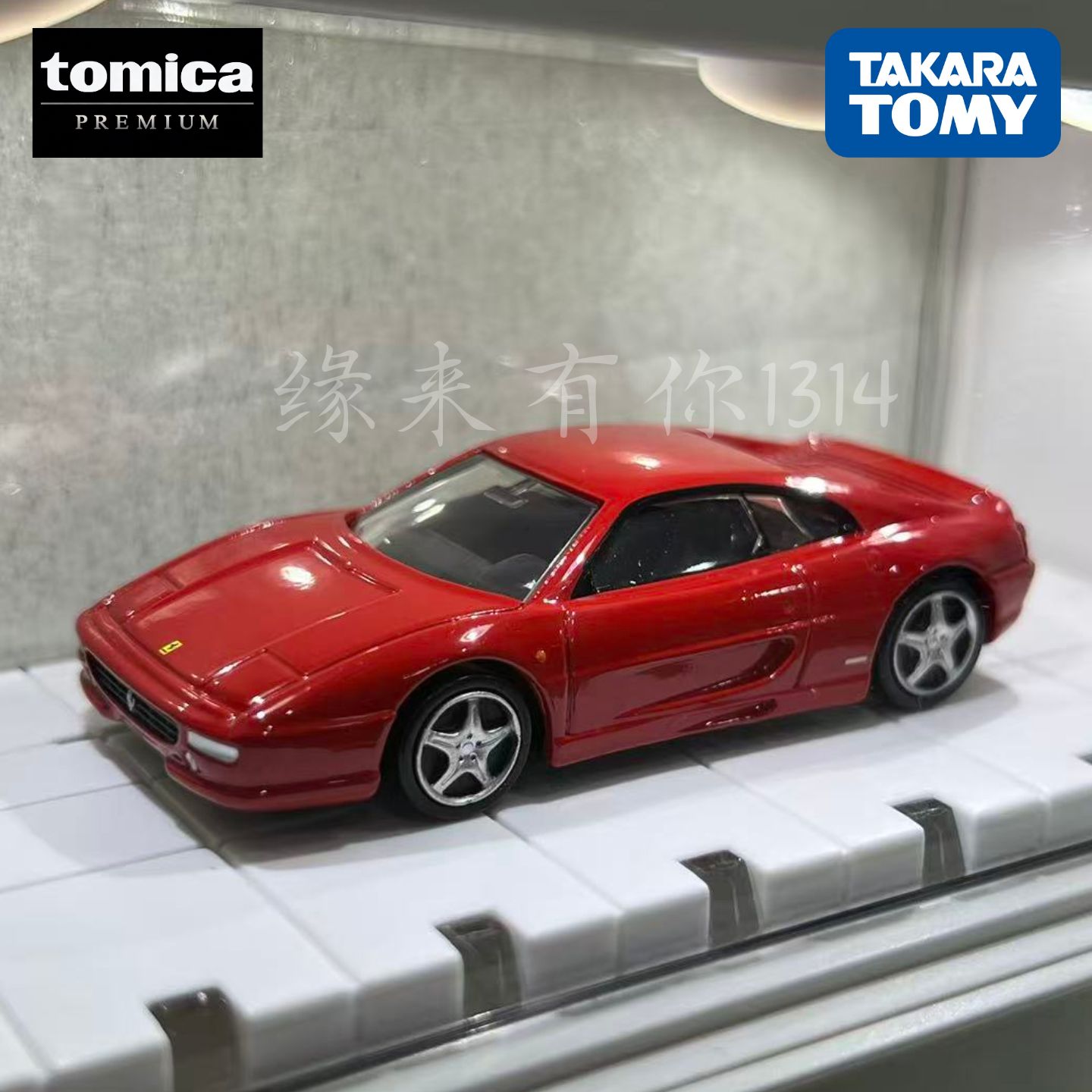 日本进口TMKARA多美卡黑盒旗舰版TP08法拉利F355合金车模玩具收藏
