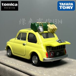 日本进口TMKARA多美卡方盒电影版05号 菲亚特500合金车模玩具收藏