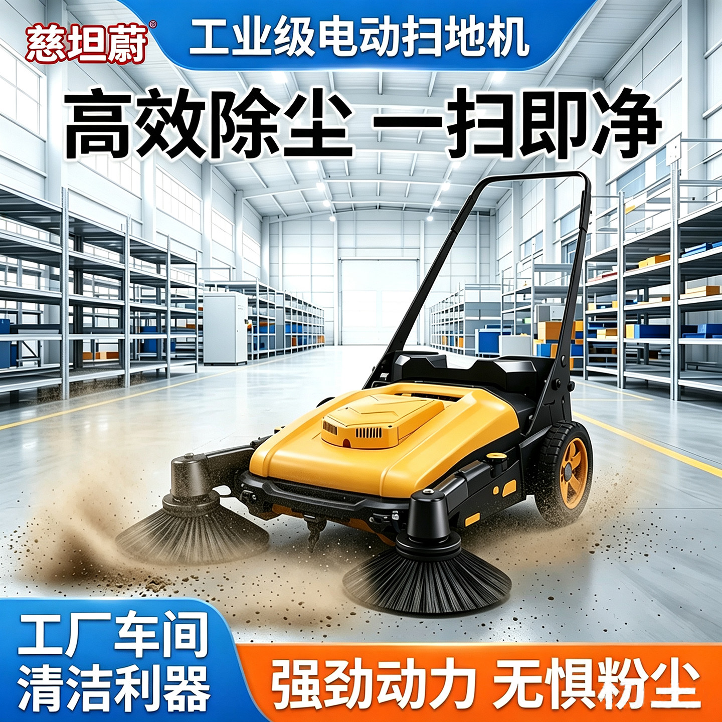 手推式工业扫地机工厂车间用物业养殖场仓库电动清扫车扫地车粉尘