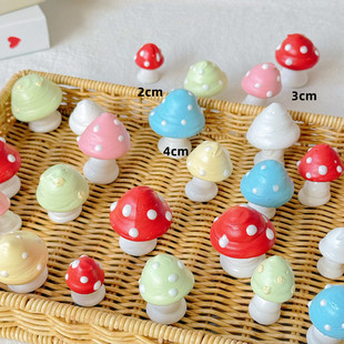 可食用蘑菇蛋白糖儿童生日蛋糕装饰摆件甜品装扮圣诞万圣节卡通兔