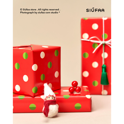 圆波波 大尺寸高级感线条生日礼物包装纸圣诞节送男女生