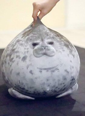 Chubby Blob Seal Pillow Stuffed Cotton Plush Animal Toys海豹