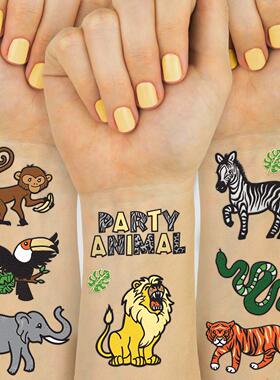 animal tatots Jungle Temporary Tattoos Kids toys纹身贴纸套装