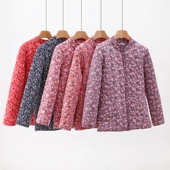 棉衣女2025年冬季 女款 夹棉加厚大花棉袄妈妈宽松保暖棉服外套上衣