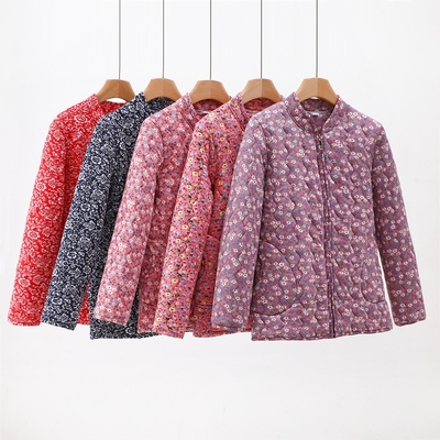 花棉袄女保暖棉服上衣
