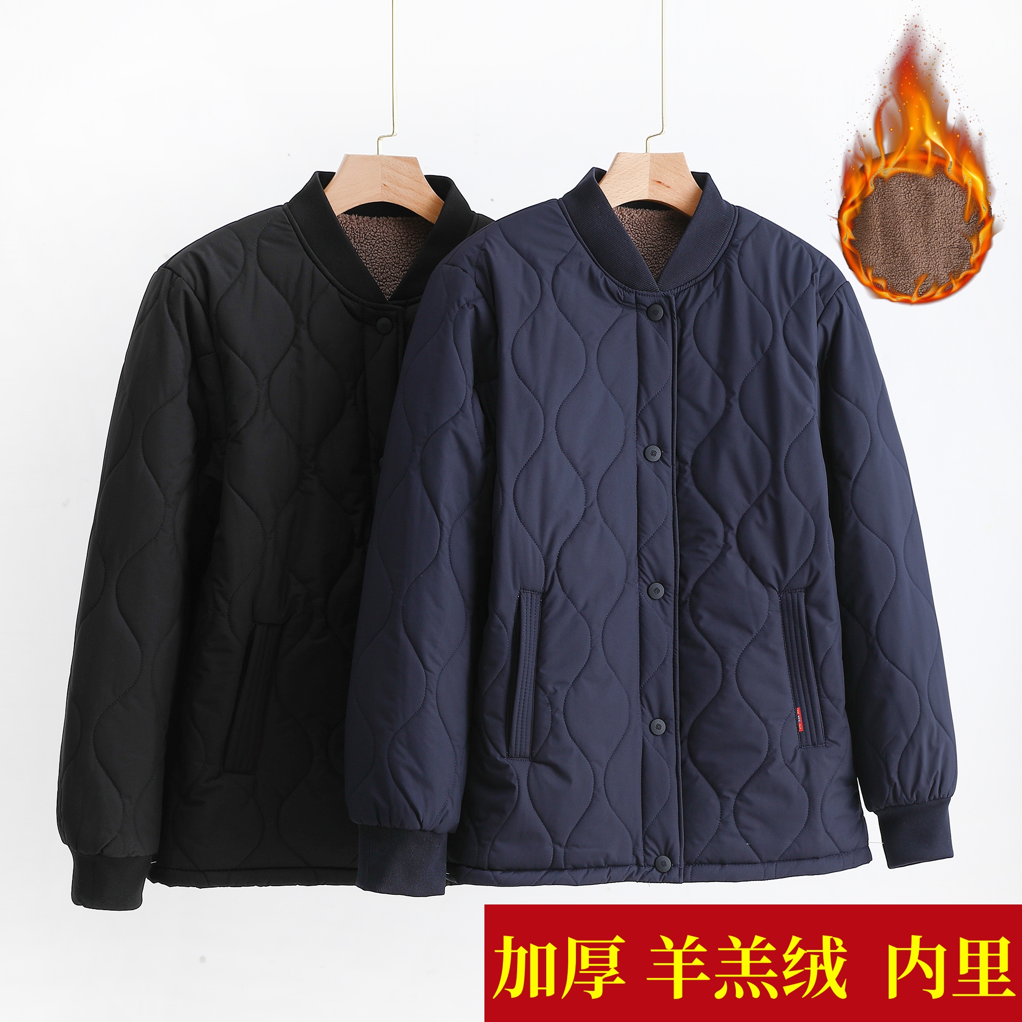 爸爸棉衣加厚内胆棉袄
