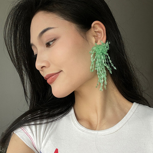 欧韩欧美串珠女夸张耳环