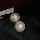 大珍珠耳环2021年新款 潮女高档赫本风耳钉百搭气质无耳洞耳夹