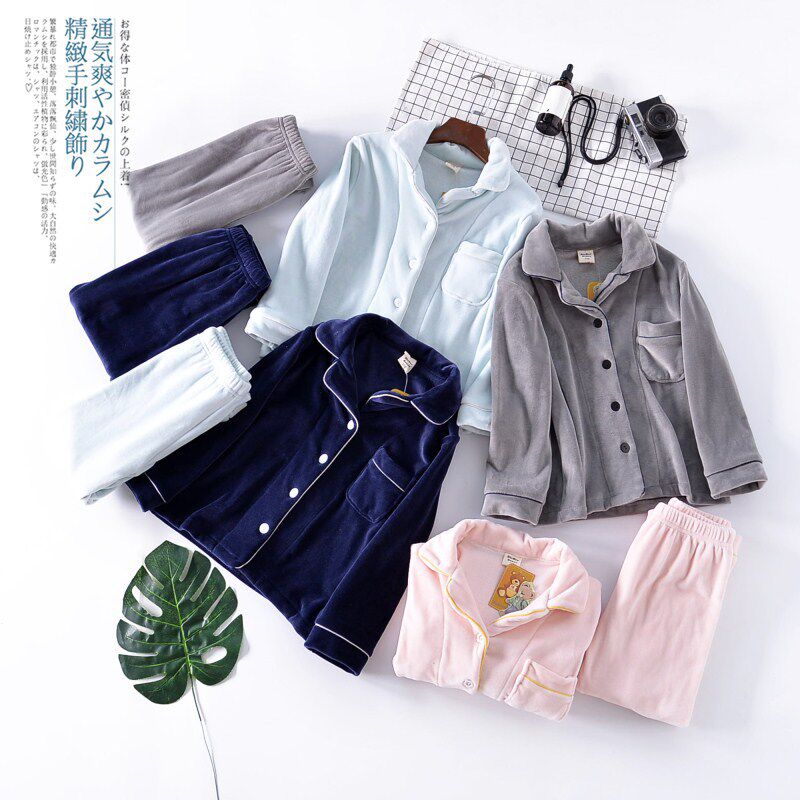 银狐绒男童家居服韩版亲子