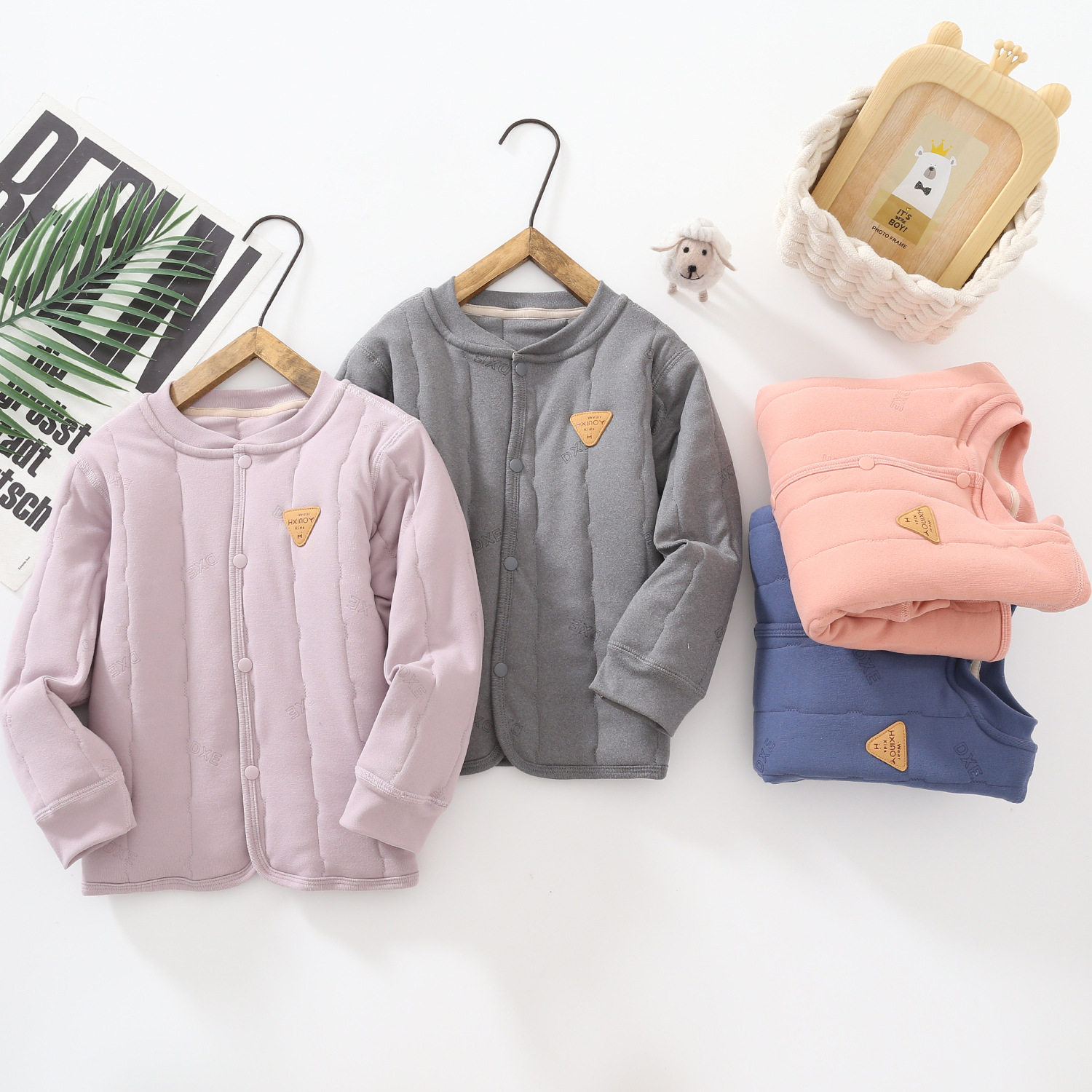 棉服加厚棉中大童上衣儿童保暖