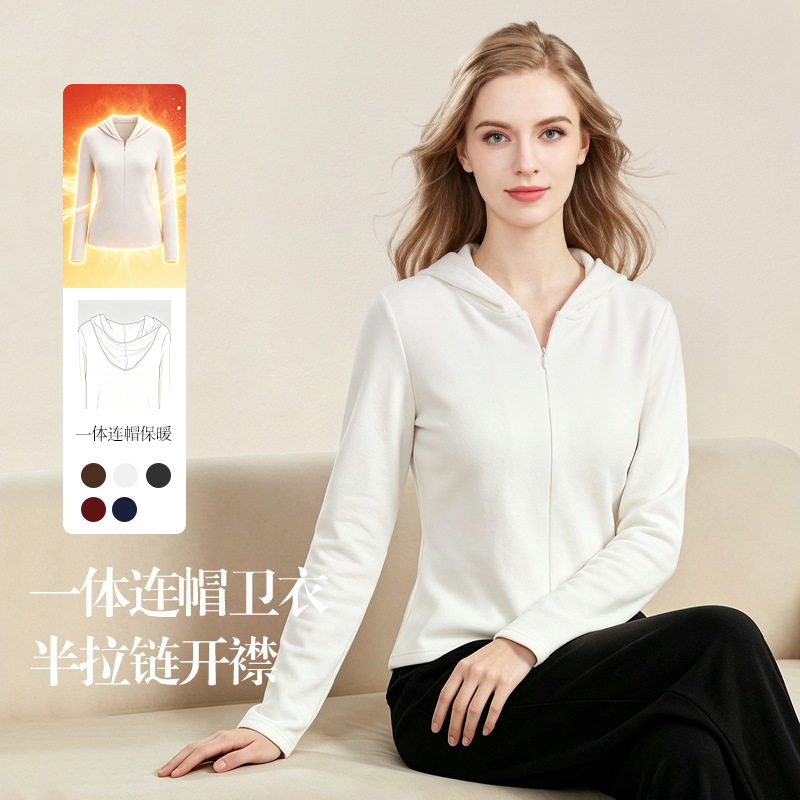 显瘦休闲女式卫衣绒衣秋冬上衣