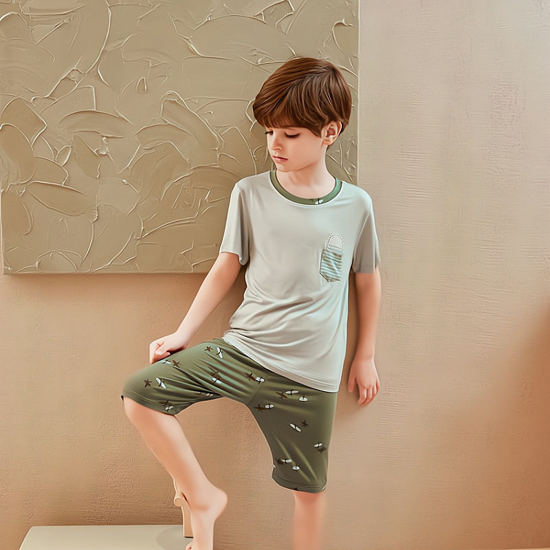 男童短袖套家居服睡衣