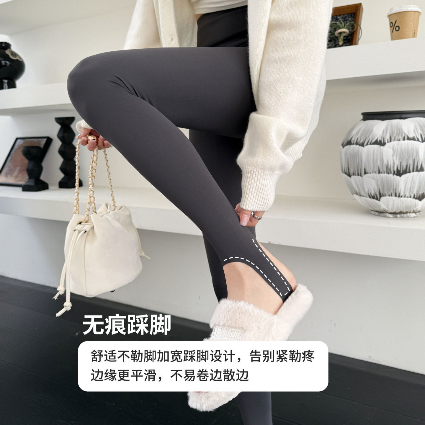 春夏无尴尬线踩脚椰子裤高腰
