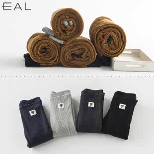 EAL韩版加绒加厚小猫打底裤大码显瘦螺纹双层保暖裤L25