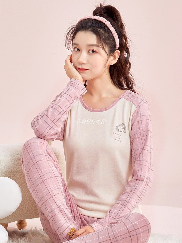 少女保暖秋衣秋裤大童居家睡衣