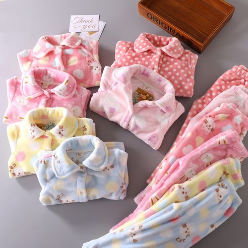 母女亲子儿童法兰绒男童居家服