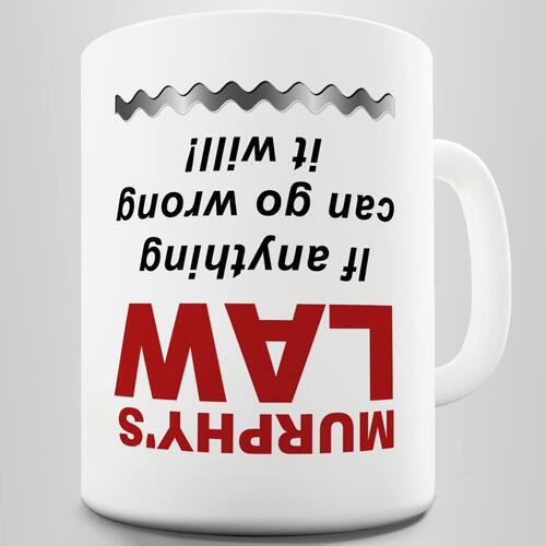 墨菲定律陶瓷咖啡马克杯子水杯学生日礼物Murphys Law数学推理Mug