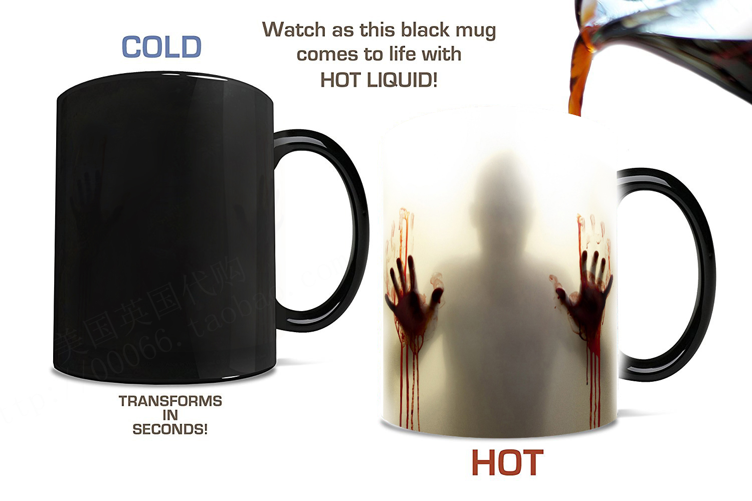ÃÀ¹ú½©ÐÐʬ×ßÈâWalking dead MugÈÈ·´Ó¦¸ÐαäÉ«±×ÓÂí¿Ë±×ÓË®±