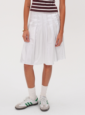 AXYPAGES常青藤学院风基础款半裙丝滑百搭飘逸感百褶裙