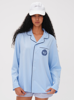 AXYPAGESsimple系列 男女同款刺绣logo休闲宽松家居服睡衣