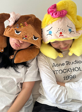 ee 我配有个抱抱嘛随机亮面指甲 U型旅游脖颈枕