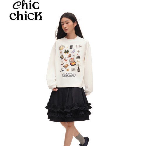 ChicChick假日手帐莫代尔内搭T恤