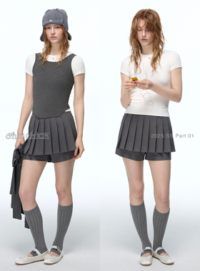 ChicChick时髦小鸡新品 万用内搭 高棉花边logo 白色正肩短袖T恤