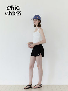 短裤 西装 夏季 ChicChick时髦小鸡vol20黑色胎牛绒仿麂皮运动风格