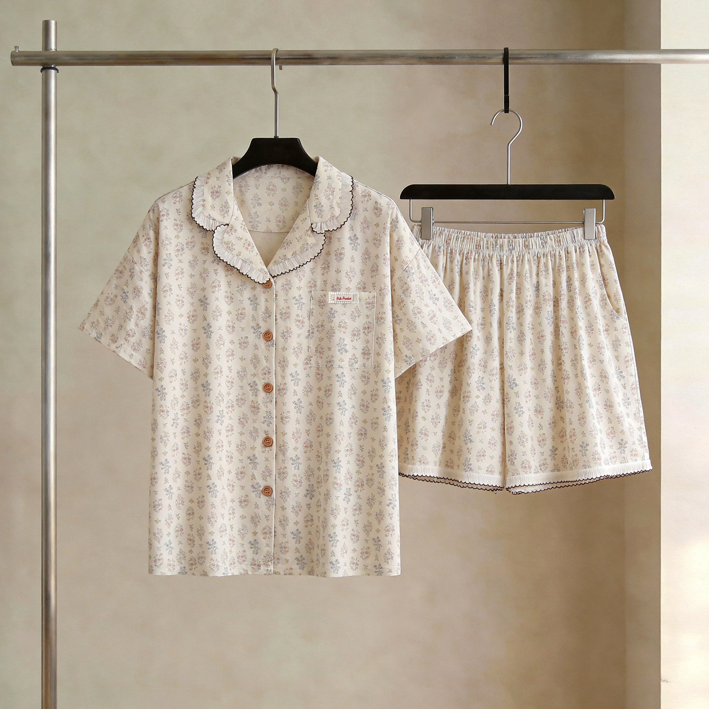 SLEEPTIGHT莫代尔睡衣女款夏季2026新款碎花小个子短袖短裤家居服