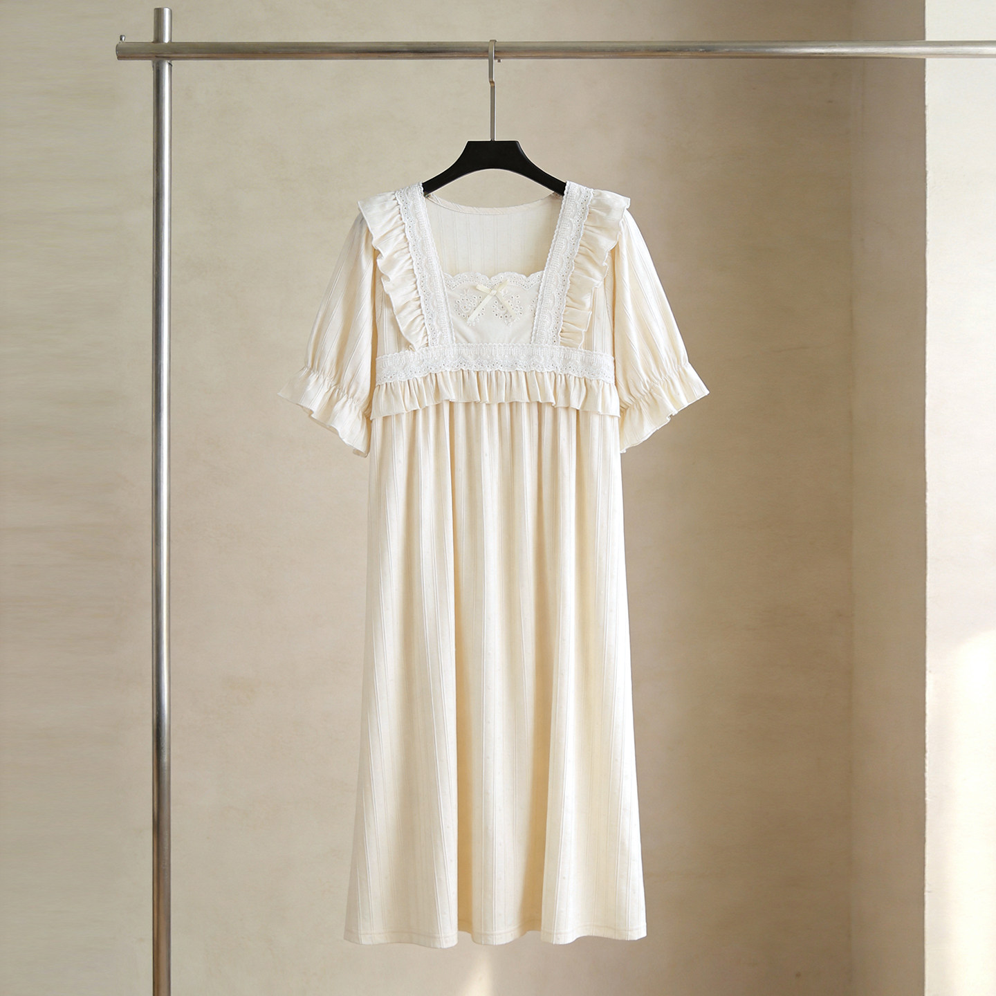 SLEEPTIGHT睡裙女款2026新款夏季纯棉短袖法式公主风夏天学生睡衣