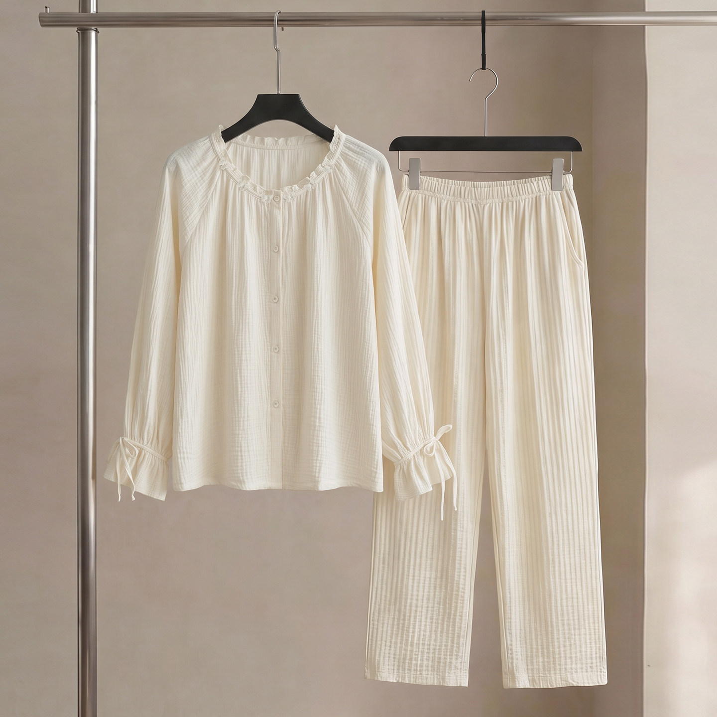 思莉睡衣女纯棉可外穿大码家居服