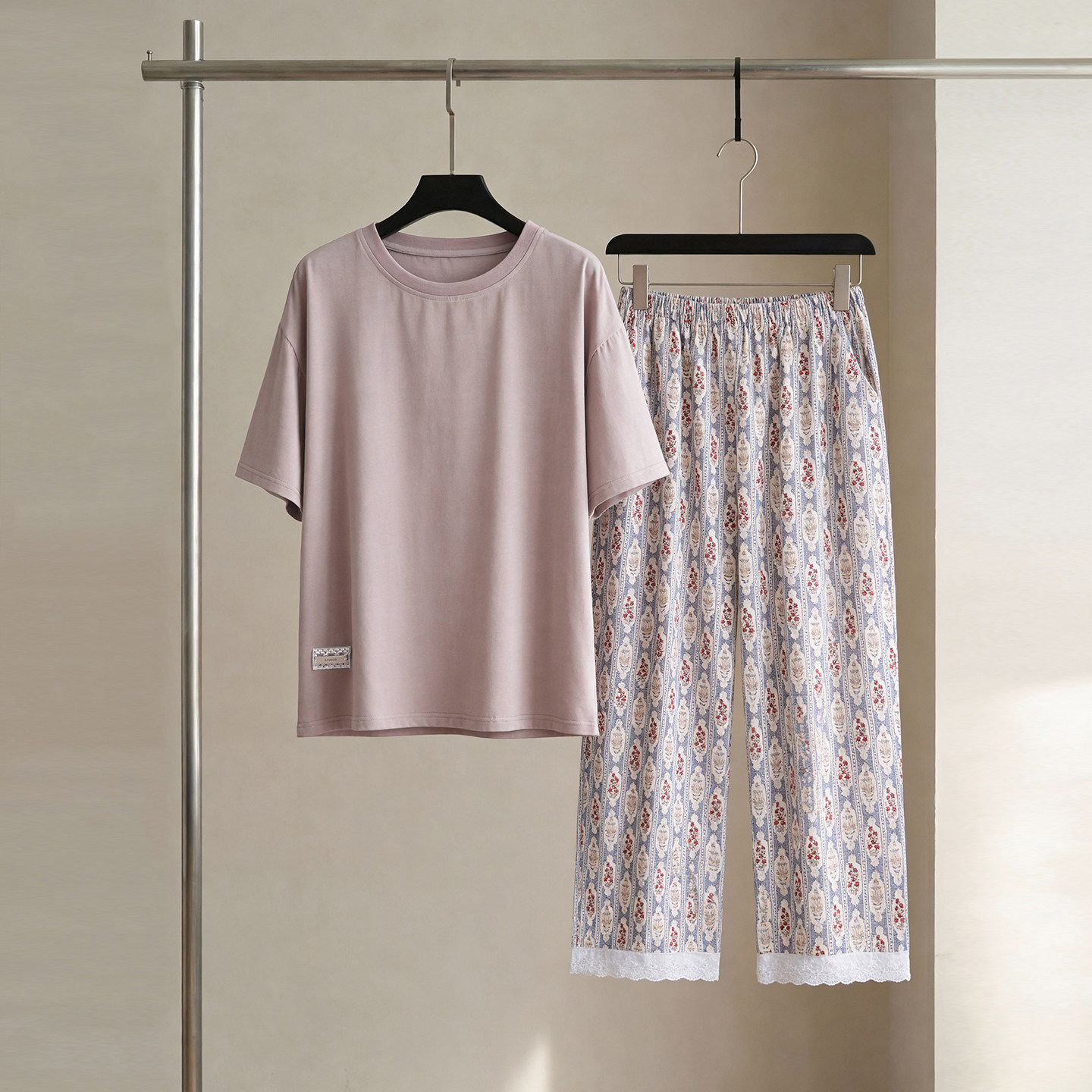 SLEEPTIGHT睡衣女款春夏季2026新款纯棉短袖长裤套头妈妈款家居服