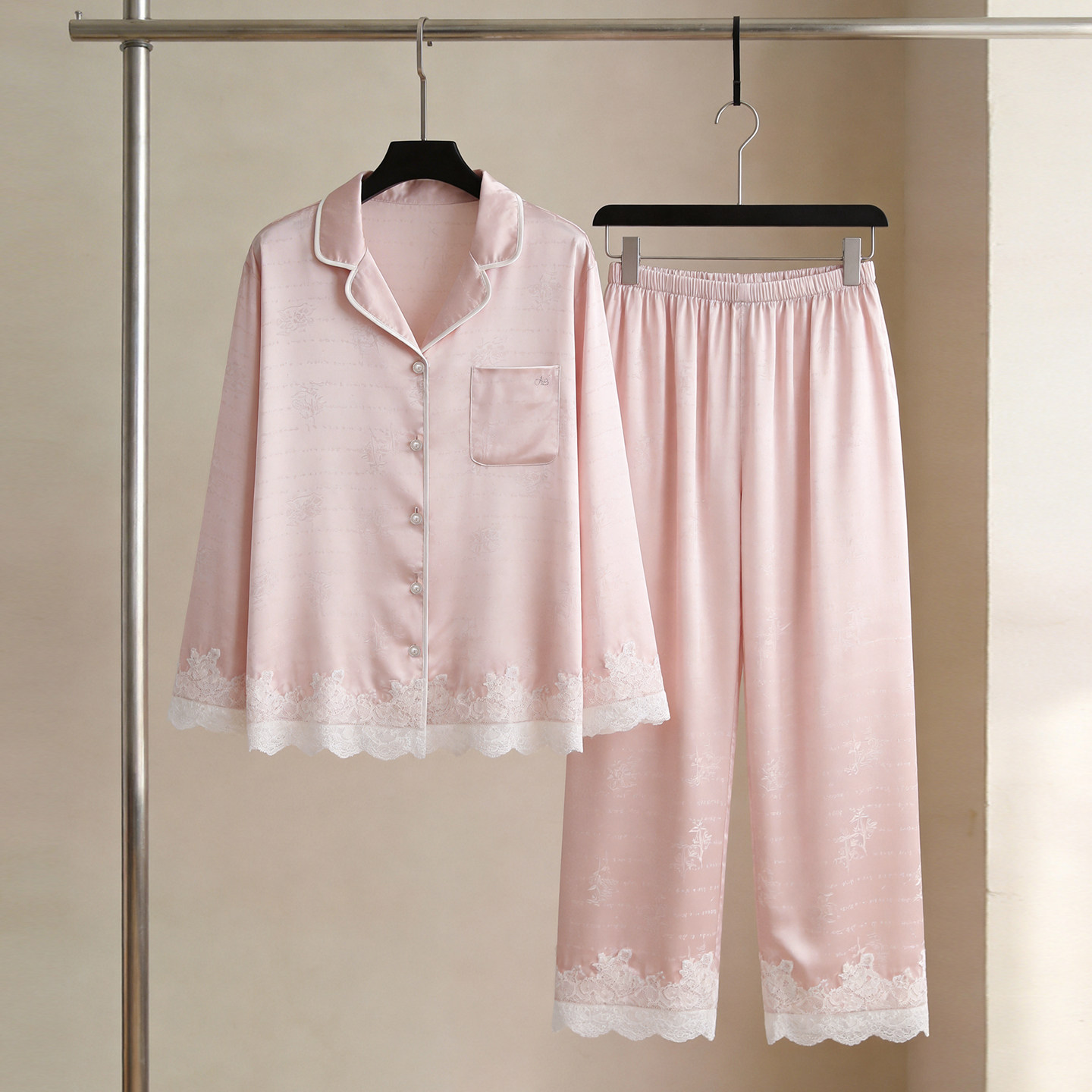 SLEEPTIGHT冰丝睡衣女款长袖2026新款春夏季高级感轻奢粉色家居服