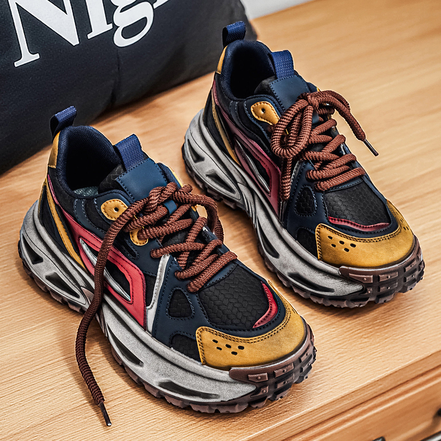 男鞋2025春季新款巴黎3xl老爹鞋男款厚底增高欧洲站ins潮牌休闲鞋