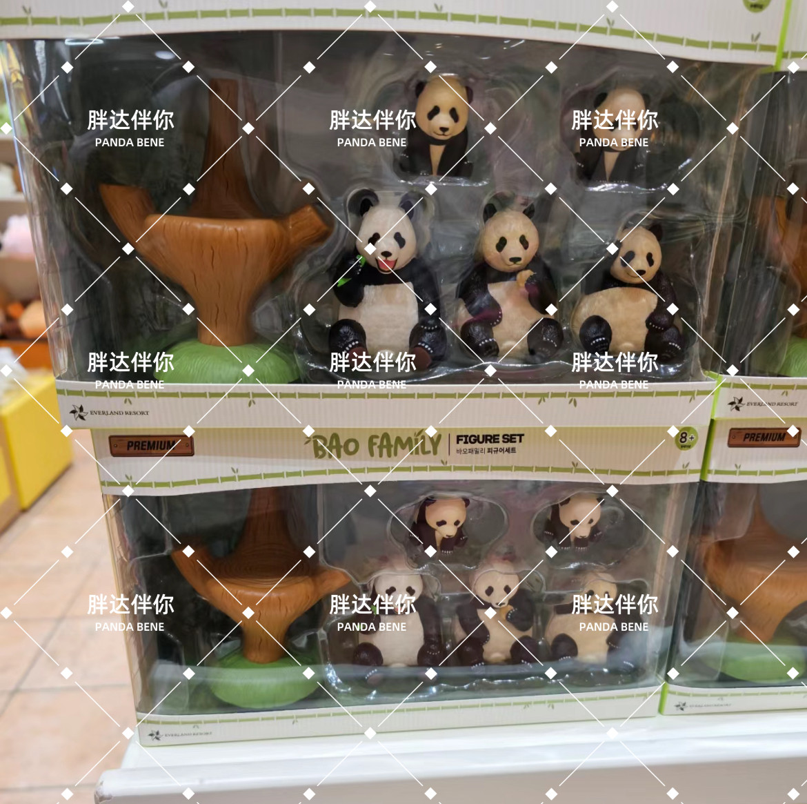 现货宝家族摆件爱宝乐园熊猫树脂摆件福宝周边宝家族手办福宝摆件