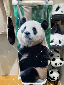 现货福宝毛毯爱宝乐园福宝周边福宝羔羊绒毯熊猫毛毯福宝冬季毛毯
