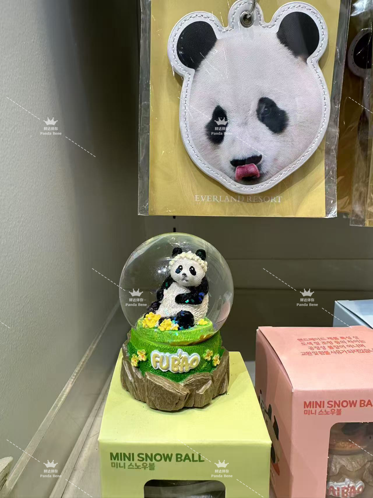 现货福宝水晶球爱宝乐园新品周边熊猫水晶球福宝水晶球宝家族水晶