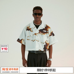 衬衫 印花男女短袖 宽松休闲衬衣 EMPTYREFERENCE TizzyT邓为方晓东